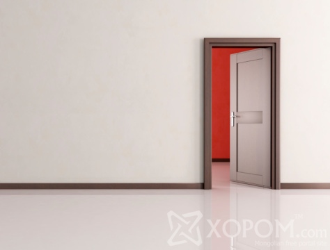 open door in a empty room