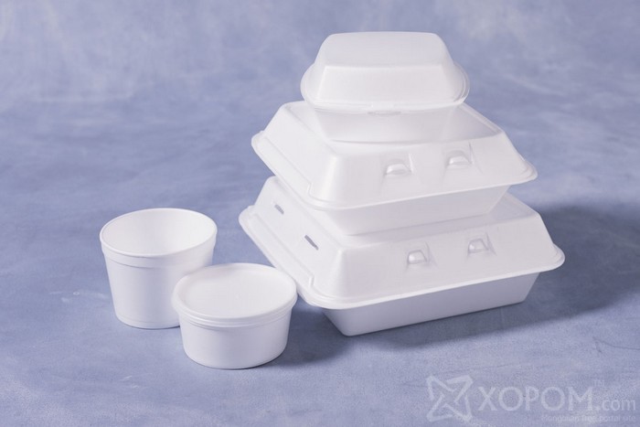 Styrofoam containers. Takeout containers