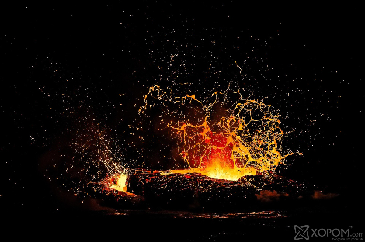 Eruption at Kilauea, Hawaii.